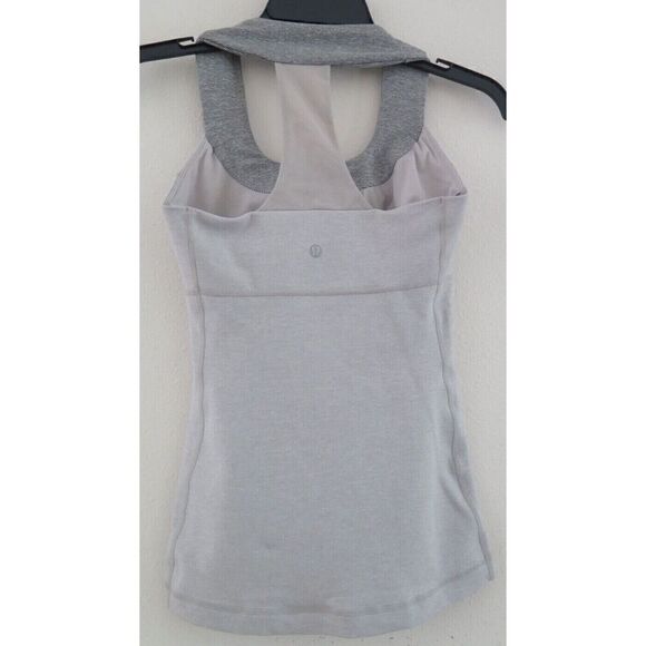 Lululemon Women's Sz 4 Gray Scoop Neck Tank Top - Picture 2 of 6